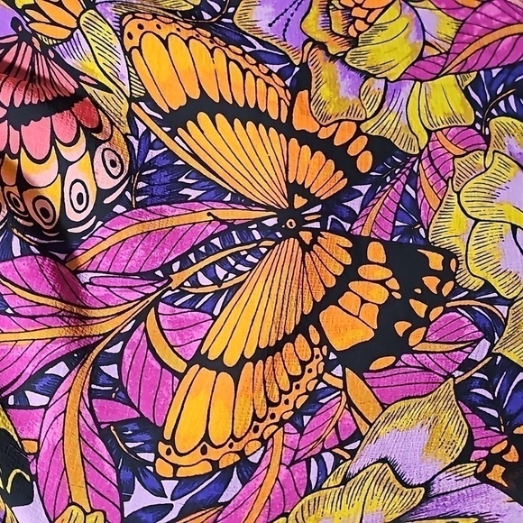 Anthropologie‎ Alexandra Farmer Puff Sleeve Butterfly Blouse Pink Size XS - Picture 5 of 10